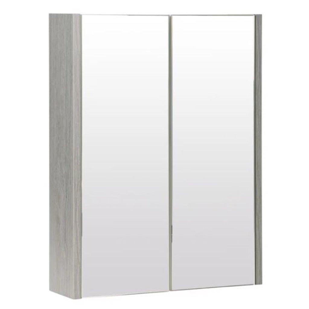 Silver Oak Mirror Bathroom Cabinet 500mm Wide
